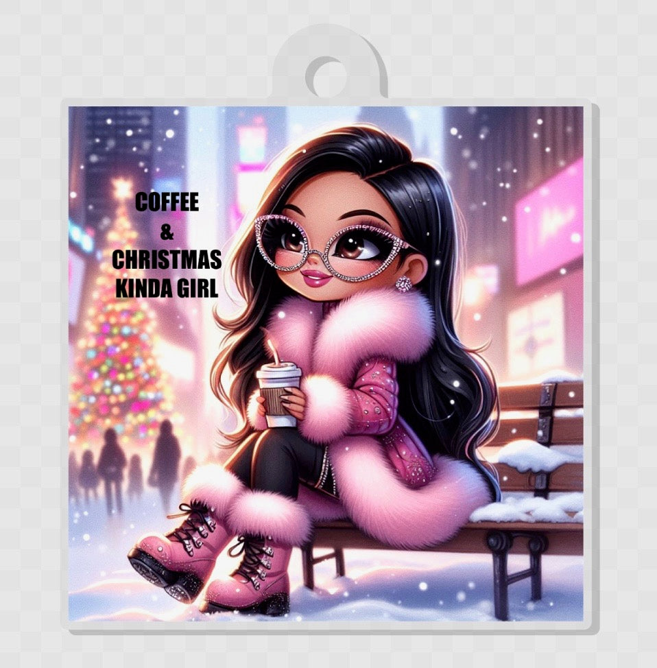 Coffee & Christmas Keychain