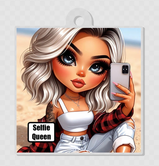 Selfie Queen Keychain