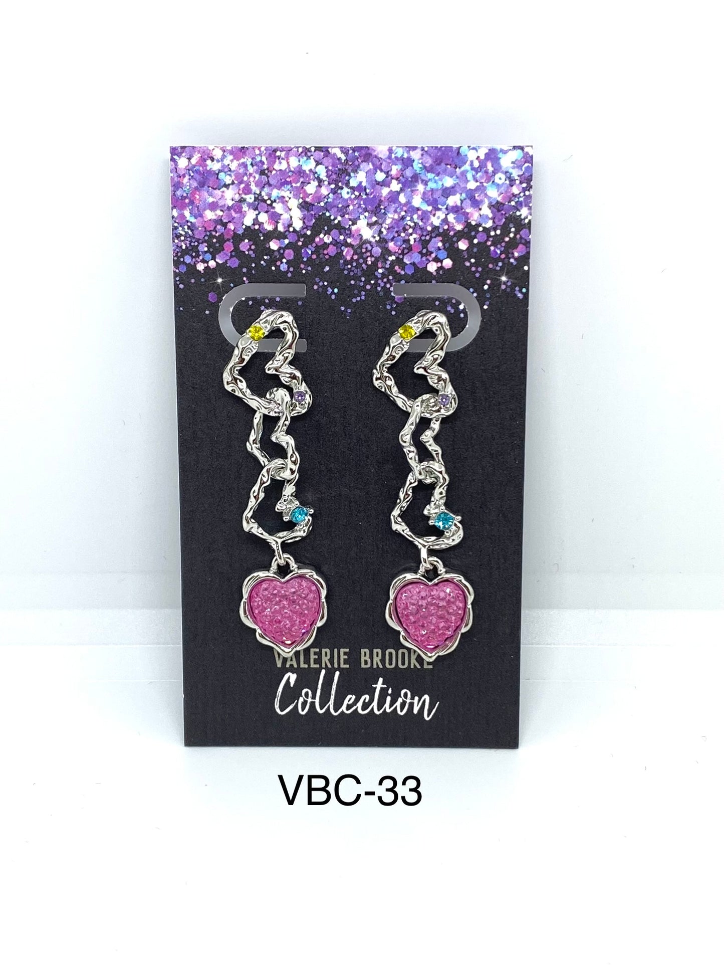 Pink Heart Earrings