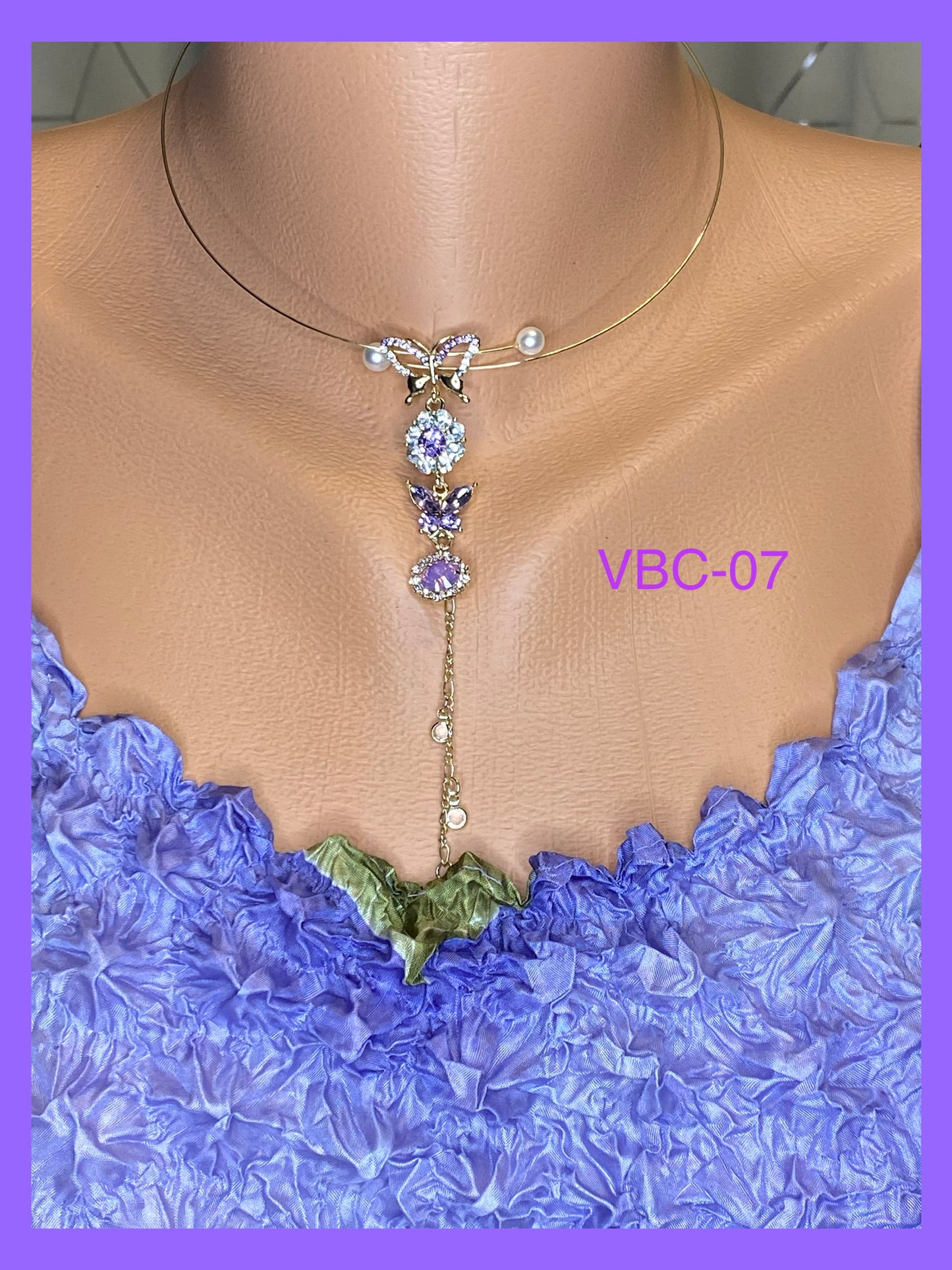 Butterfly Paradise Dangle Choker Necklace