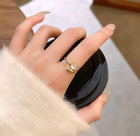 White Tulip Ring